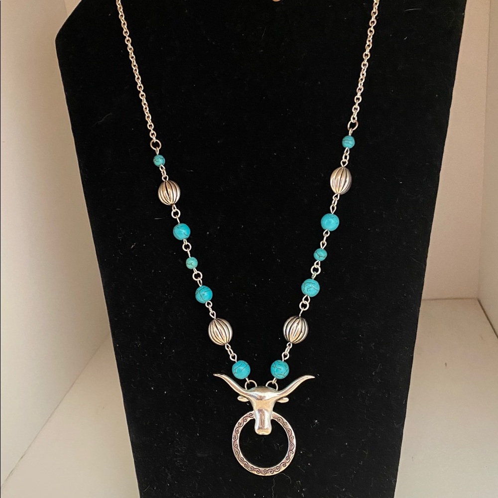 Cowgirl Bull Necklace